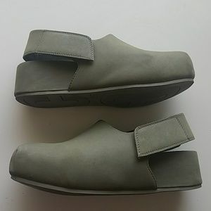 Camper green sling backs
